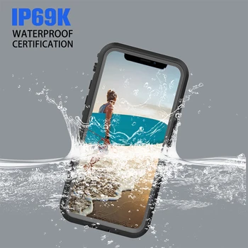 

IP69K Waterproof Phone Case For iPhone 11 Pro Max X 10 Underwater Diving Water Proof Stands Case For iPhone XS Max XR Case Capa