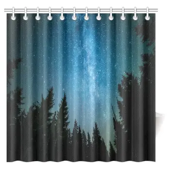 Fantasy House Decor Shower Curtain, Tree with Scenery in Outer Space Inspired Cosmos Stars Fabric Bathroom Shower Curtain Set
Fantasy House Decor Shower Curtain, Tree with Scenery in Outer Space Inspired Cosmos Stars Fabric Bathroom Shower Curtain Set