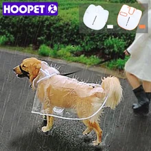 Hoopet cão capa de chuva grande cão de tamanho médio cães pet roupas jaqueta à prova dwaterproof água cachorro casual(China)