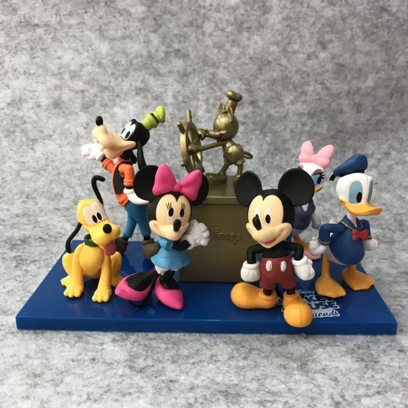 

PVC Original Disney Mickey Mouse Clubhouse Minnie Donald Duck Daisy Pluto Goofy Anime Figure Action Figure Birthday Gift for Kid