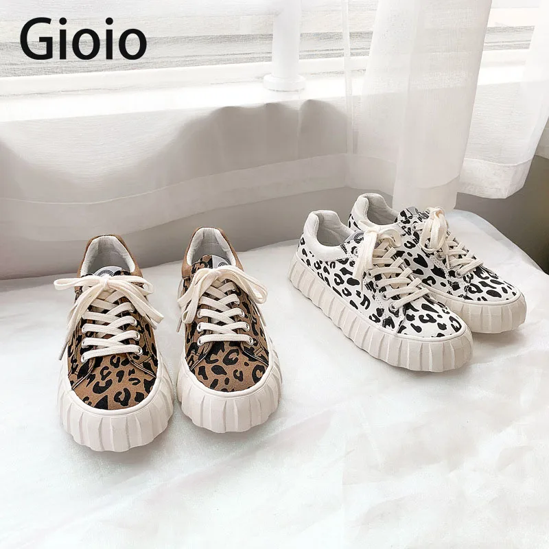 

Women Canvas Shoes Leopard canvas shoes Summer Casual Sneakers All-match Increased Sports Shoes Casual Shoes 2021 New