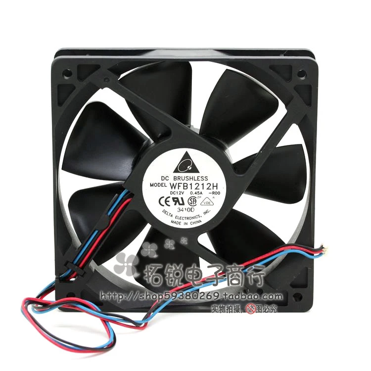 Delta Delta WFB1212H-Foo 12025 12cm 0.45a Max Airflow Rate Chassis Double Ball Fan
Delta Delta WFB1212H-Foo 12025 12cm 0.45a Max Airflow Rate Chassis Double Ball Fan