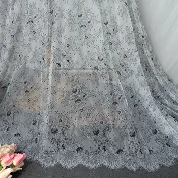 1.5m wide and 3m long dense mesh yarn gray background black hook flower eyelash lace clothing accessories DIY 
1.5m wide and 3m long dense mesh yarn gray background black hook flower eyelash lace clothing accessories DIY