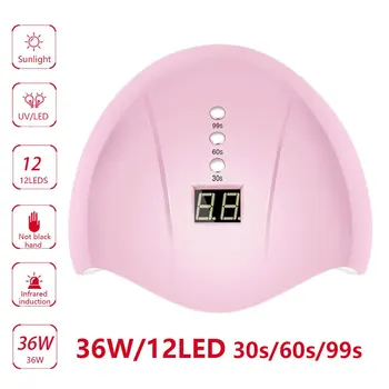 36/6W Nail Dryer For All Gels 12/3 Leds UV Lamp For Nail LED UV Lamp For Nail Machine Curing 30s/60s/99s Timer USB Connector
36/6W Nail Dryer For All Gels 12/3 Leds UV Lamp For Nail LED UV Lamp For Nail Machine Curing 30s/60s/99s Timer USB Connector