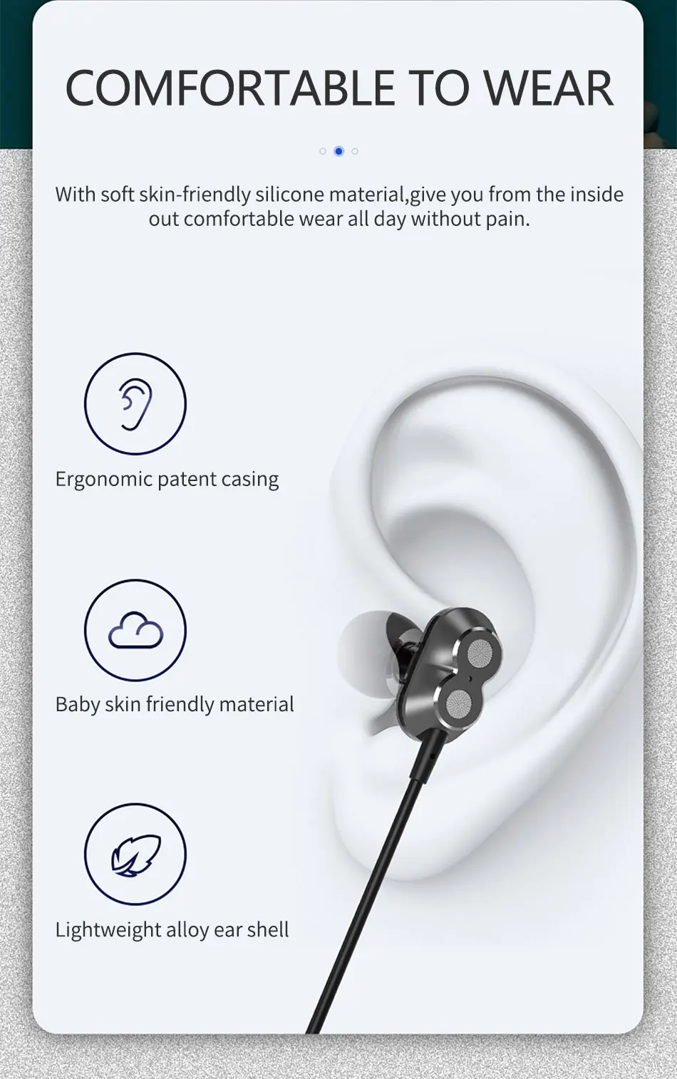 Gadgetoo Lenovo He08 Dual Dynamic Neckband Wireless In Ear Earphones