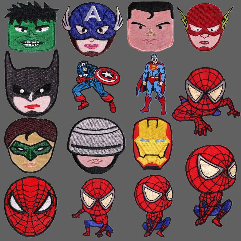 Cartoon Superman Patches Iron on Super Hero Appliques for Clothing Stickers 3D Spiderman Embroidered Clothes DIY Parches
Cartoon Superman Patches Iron on Super Hero Appliques for Clothing Stickers 3D Spiderman Embroidered Clothes DIY Parches