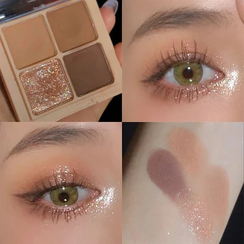 4 Color Eye Shadow Palette Glitter Pearlescent Waterproof Big Sequin EyeShadow Palette Makeup Comestics Tools Easy To Wear TSLM2
4 Color Eye Shadow Palette Glitter Pearlescent Waterproof Big Sequin EyeShadow Palette Makeup Comestics Tools Easy To Wear TSLM2