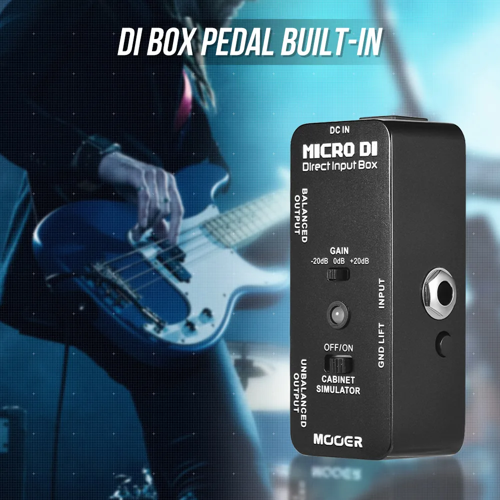 MOOER MICRO DI Cabinet Simulator Guitar Pedal DI Box Guitar Effect Pedal Full Metal Shell Guitar Parts & Accessories
MOOER MICRO DI Cabinet Simulator Guitar Pedal DI Box Guitar Effect Pedal Full Metal Shell Guitar Parts & Accessories