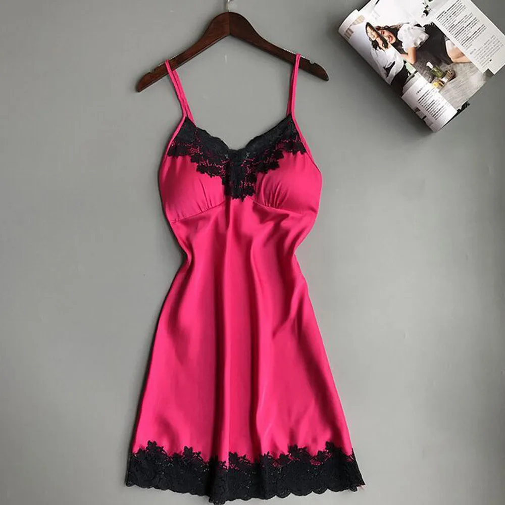 Best Selling Satin Sleepwear Women Ladies Nightwear Home Nightdress Sexy Lingerie with Chest Pads Drop Shopping Wd4
Best Selling Satin Sleepwear Women Ladies Nightwear Home Nightdress Sexy Lingerie with Chest Pads Drop Shopping Wd4