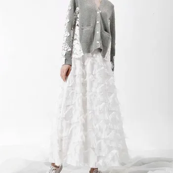 2020 Spring New Fashion Black White Tassels Stitching Big Pendulum Long Type Half-body Skirt Women
2020 Spring New Fashion Black White Tassels Stitching Big Pendulum Long Type Half-body Skirt Women