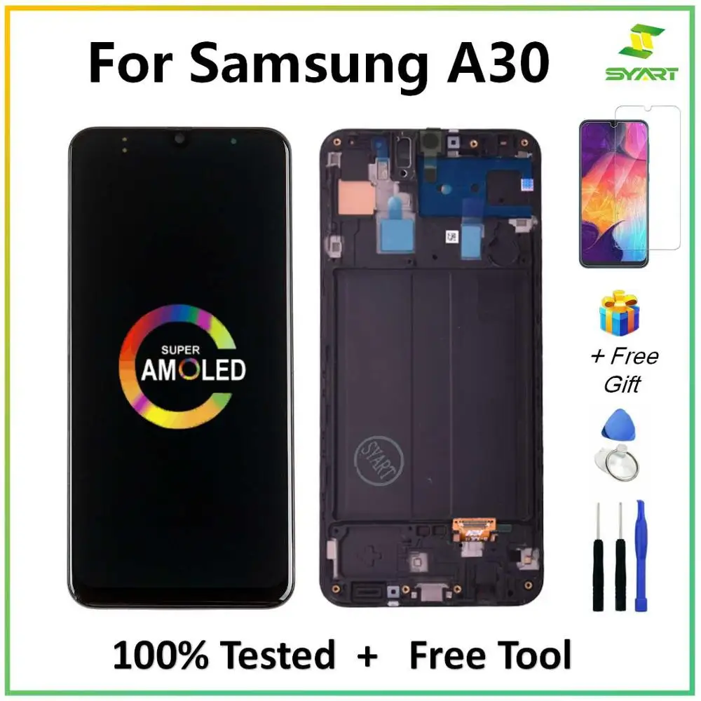 OLED для Samsung Galaxy A30 A30S LCD A305/DS A305F A305FD дисплей сенсорный экран дигитайзер A305A A 30