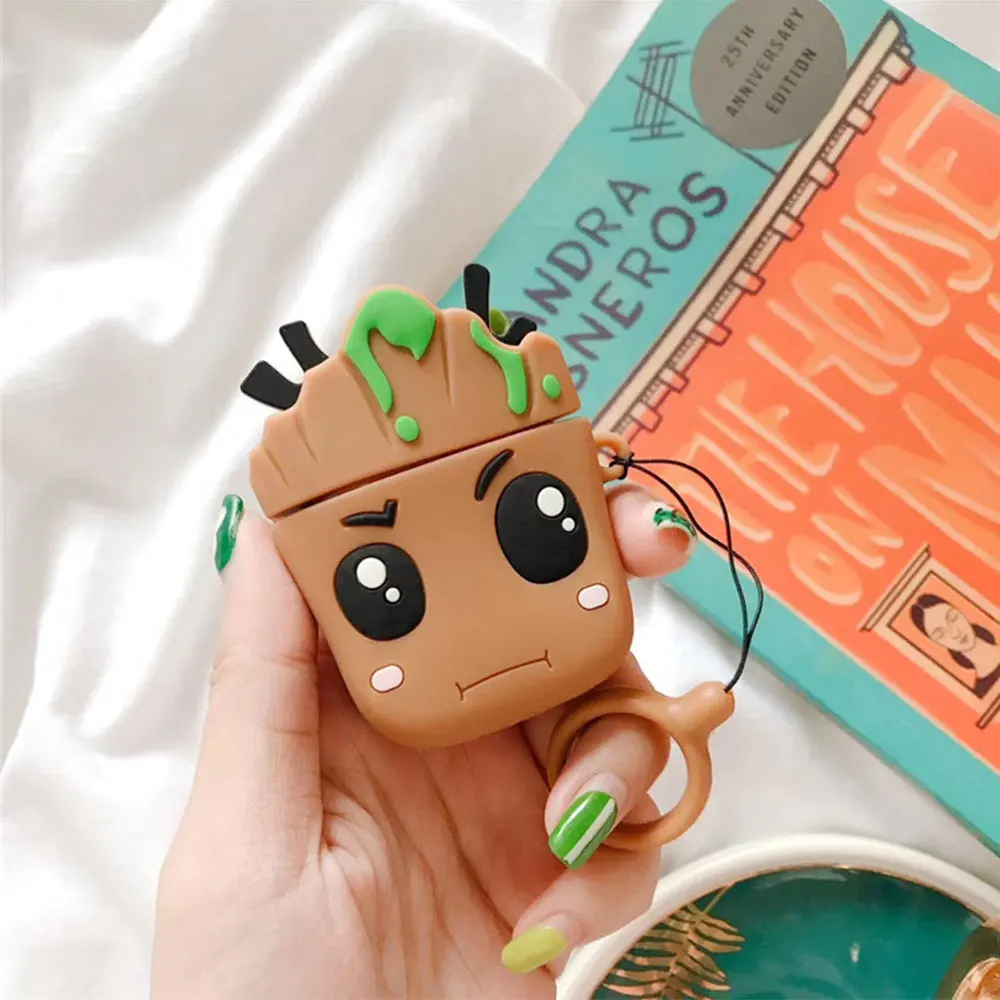 3D Cute Cartoon Marvel Groot Trees Baby Headphone Cases For Apple Airpods 1/2 Lovely Silicone Earphone Protective Sleeve Cover
3D Cute Cartoon Marvel Groot Trees Baby Headphone Cases For Apple Airpods 1/2 Lovely Silicone Earphone Protective Sleeve Cover
