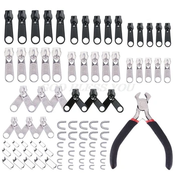 85pcs/set Zipper Repair Kit Sewing Jacket Slider Install Plier Metal Lock Pull Drop Shipping
85pcs/set Zipper Repair Kit Sewing Jacket Slider Install Plier Metal Lock Pull Drop Shipping