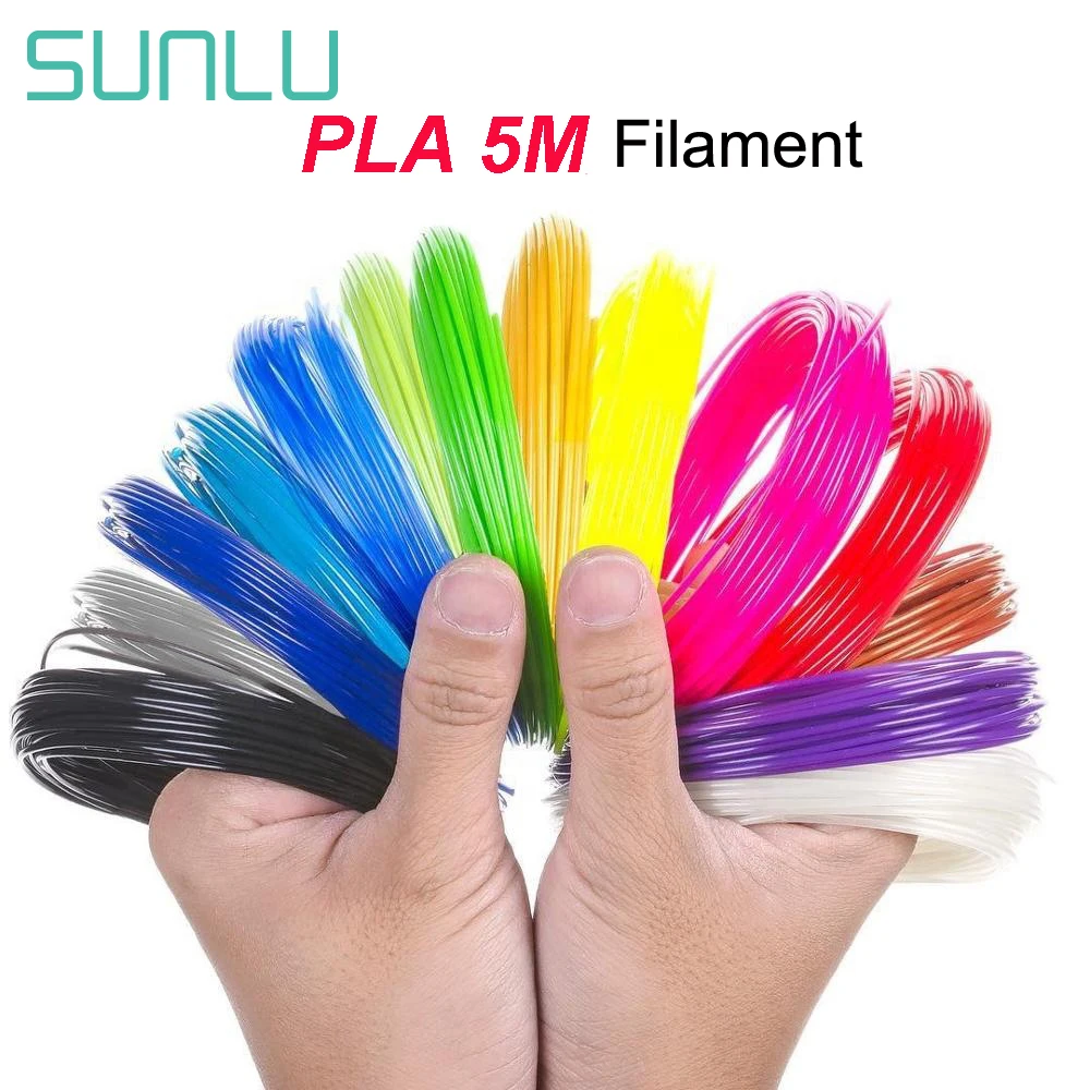 

SUNLU PLA Filament 3D Pen Refills filament 1.75mm 5meters per pack for 3D Pen testing