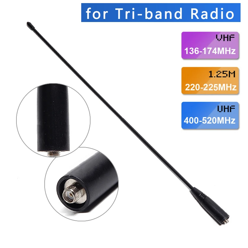 ABBREE AR-771 Tri-band 144/222/435 МГц штыревая антенна для Baofeng UV-S9 BF-R3 UV-82T UV-5RX3 UV-82X3 иди и болтай