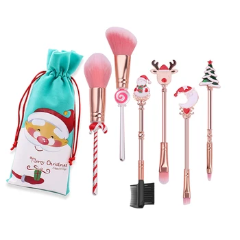 6Pcs Kawaii Christmas Make Up Brush Set Gift For Girl Powder Foundation Blush Edge Control Eyeshadow Eyelash Lip Brushes Kit
6Pcs Kawaii Christmas Make Up Brush Set Gift For Girl Powder Foundation Blush Edge Control Eyeshadow Eyelash Lip Brushes Kit