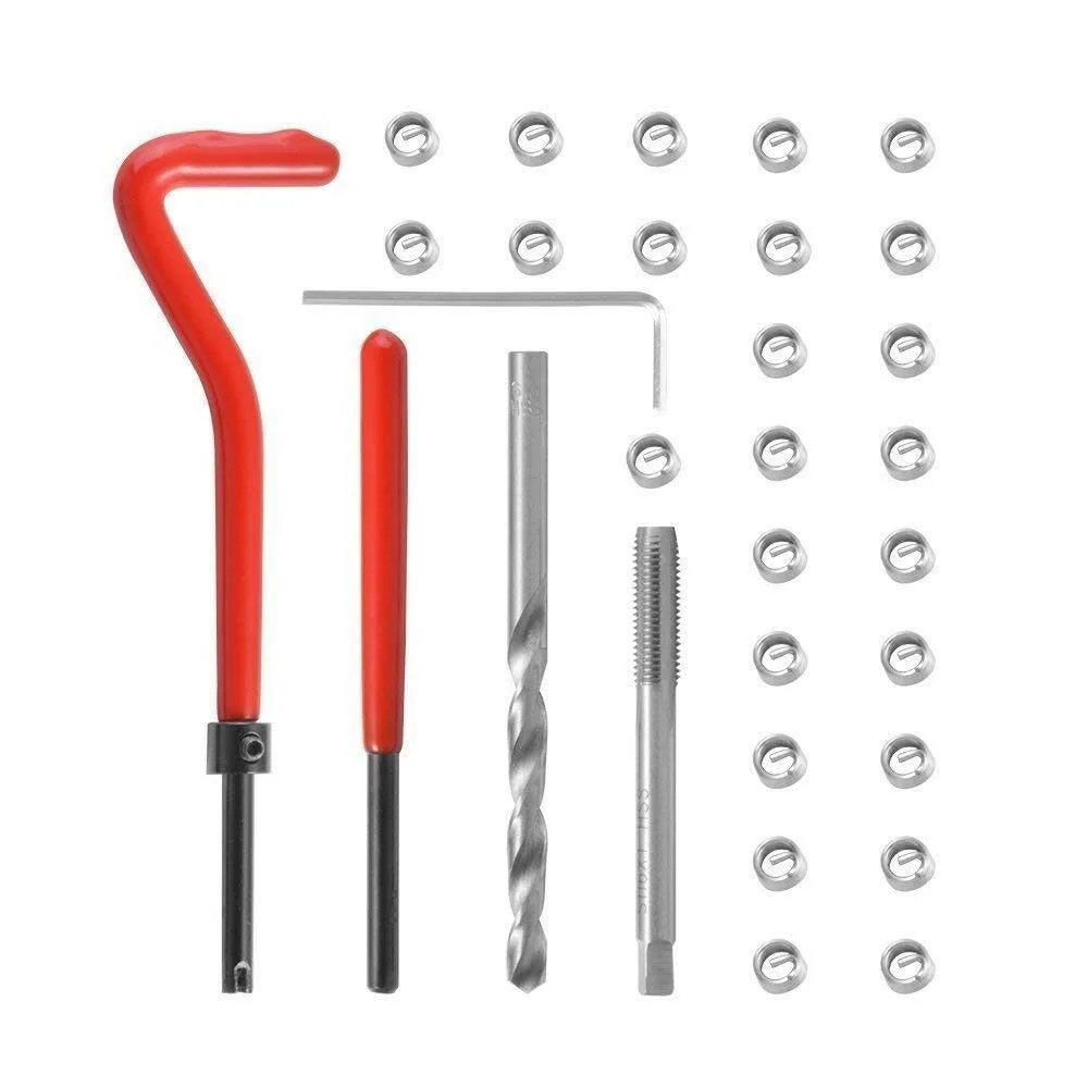 30Pcs Metric Thread Repair Insert Kit M5 M6 M8 Helicoil Car Pro Coil Tool Made Of Precision Stainless Steel Wire With Strength
30Pcs Metric Thread Repair Insert Kit M5 M6 M8 Helicoil Car Pro Coil Tool Made Of Precision Stainless Steel Wire With Strength