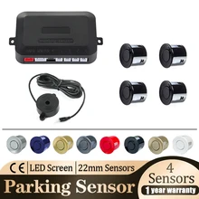 Parking Sensor Kit Buzzer 22mm 4 Sensors Reverse Backup Radar Audible Alert Indicator Probe System 8 Colors 12V Parking Sensor Kit Buzzer 22mm 4 Sensors Reverse Backup Radar Audible Alert Indicator Probe System 8 Colors 12V