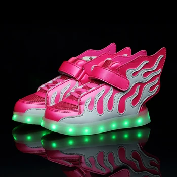 2018 New Hot Pink Kids Shoes Boys Girls Fashion LED Lights USB toddler Luminous Wings Sneakers Children Comfortable Flats Sports
2018 New Hot Pink Kids Shoes Boys Girls Fashion LED Lights USB toddler Luminous Wings Sneakers Children Comfortable Flats Sports