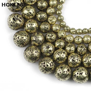 HGKLBB Natural Lava Stone bronze gold Hematite Beads 4/6/8/10/12MM Round Spacer Loose Beads For Jewelry Making bracelets DIY
HGKLBB Natural Lava Stone bronze gold Hematite Beads 4/6/8/10/12MM Round Spacer Loose Beads For Jewelry Making bracelets DIY