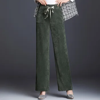 Corduroy straight pants for women plus size new fashion fall spring black green beige brown red casual capris female mel0905
Corduroy straight pants for women plus size new fashion fall spring black green beige brown red casual capris female mel0905