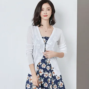 New Lady Slim Short Button Cardigan Solid Color Long Sleeve Top gray
New Lady Slim Short Button Cardigan Solid Color Long Sleeve Top gray