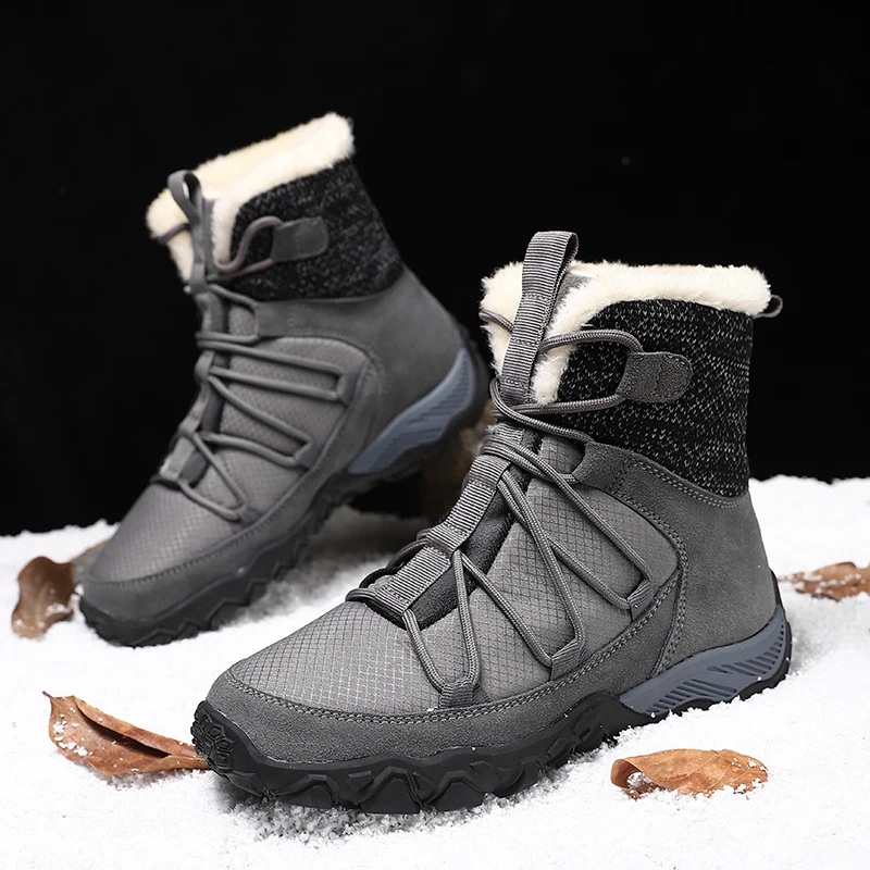 

New Winter Men Women's Warm Snow Boots Botas De Neve Sapatos De Inverno Padded Boots Winter Boots Platform Boots