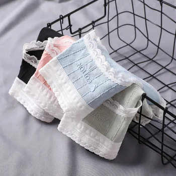 2019 New Cotton Panties Ladies Lace Side Panties Women Comfortable Breathable Waist Large Size Briefs Female underpants
2019 New Cotton Panties Ladies Lace Side Panties Women Comfortable Breathable Waist Large Size Briefs Female underpants