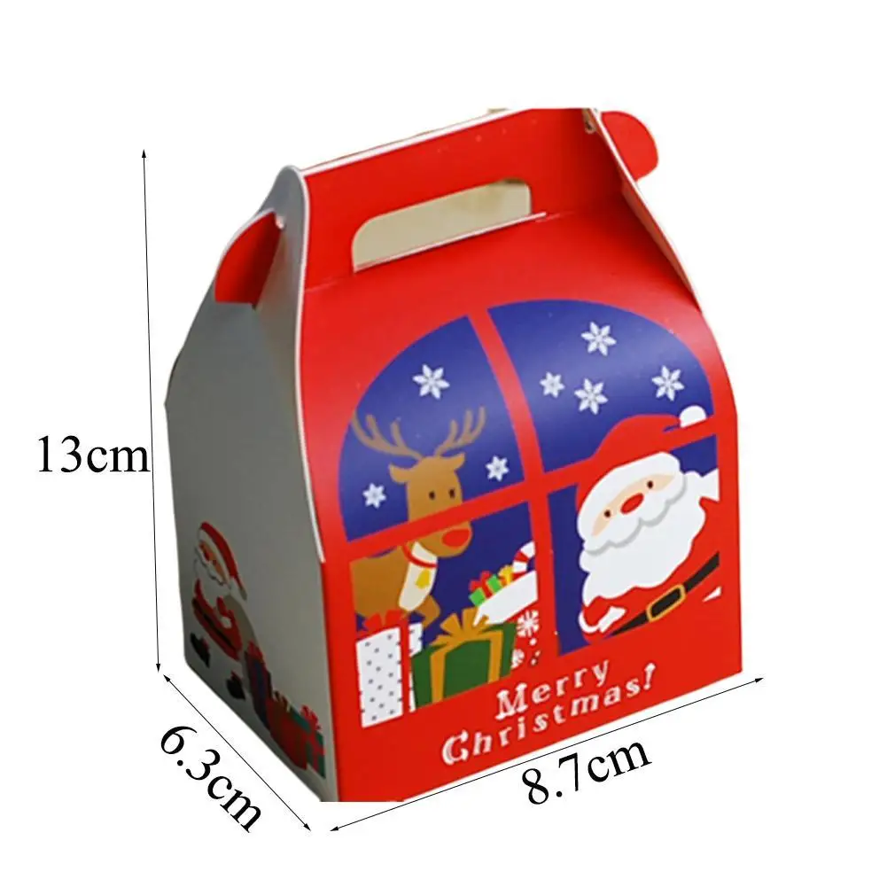 5pcs santa claus candy box bag craft paper christmas birthday