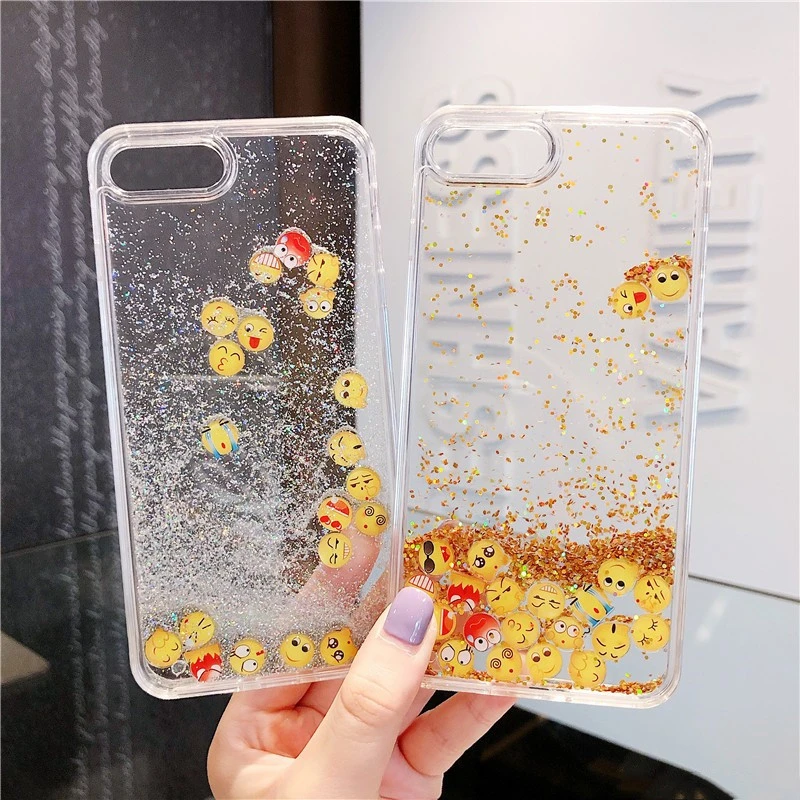 Cute Emoji Liquid Glitter Quicksand Phone case For iPhone 7 8 6 6s Plus Hard Case PC+TPU Back Covers For iPhone XR X XS MAX capa
Cute Emoji Liquid Glitter Quicksand Phone case For iPhone 7 8 6 6s Plus Hard Case PC+TPU Back Covers For iPhone XR X XS MAX capa