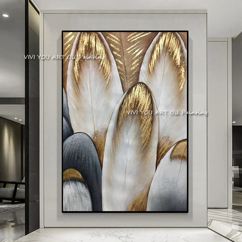100% Handmade Abstract Gold Foil Flower Leaf Oil Paintings on Canvas Wall Posters Cuadro Picture for Living Room Decoration Gift
100% Handmade Abstract Gold Foil Flower Leaf Oil Paintings on Canvas Wall Posters Cuadro Picture for Living Room Decoration Gift