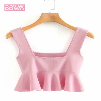 Harajuku Pink New Simple Short Paragraph Sexy Exposed Navel Stitching Ruffles Female Shirt Wild Sweet Women's Tops
Harajuku Pink New Simple Short Paragraph Sexy Exposed Navel Stitching Ruffles Female Shirt Wild Sweet Women's Tops
