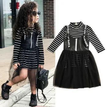 Fashion Infant Baby Girl Dress Clothes Long Sleeve Striped Tops+Strap Lace Tulle Dress Outfits Set 2-7Y
Fashion Infant Baby Girl Dress Clothes Long Sleeve Striped Tops+Strap Lace Tulle Dress Outfits Set 2-7Y
