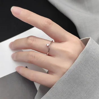 925 Sterling Silver Wave Adjustable Finger Rings for Women Jewelry Wedding Bridal Simple Geometric V Shape Zircon Ring Girl Gift 
925 Sterling Silver Wave Adjustable Finger Rings for Women Jewelry Wedding Bridal Simple Geometric V Shape Zircon Ring Girl Gift