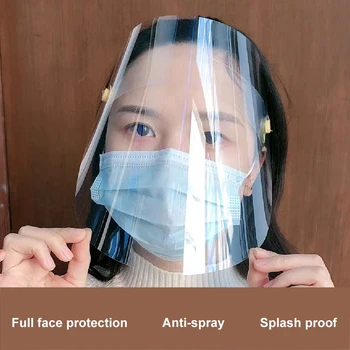 Transparent Face Shield Safety Anti Droplet Dust-proof Protect Full Face Covering Mask Visor Shield Stop the Flying Spit Prevent
Transparent Face Shield Safety Anti Droplet Dust-proof Protect Full Face Covering Mask Visor Shield Stop the Flying Spit Prevent
