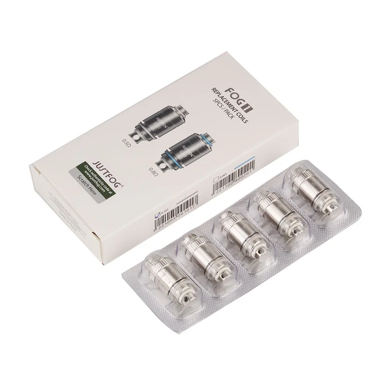 50 шт./лот Justfog Fog 1 головка катушки 0.5ohm 0.8ohm Cigarro Eletronico Vaporizador Сменная электронная