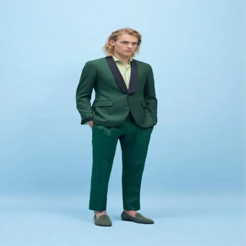 Latest Coat Pant Designs Green Shawl Lapel Mens Suit Casual Loose Blazer Masculino Party Custom Tuxedo 2 Piece ST14
Latest Coat Pant Designs Green Shawl Lapel Mens Suit Casual Loose Blazer Masculino Party Custom Tuxedo 2 Piece ST14