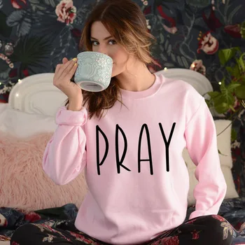 ONSEME PRAY Sweatshirt Women Church Christian Clothing I Love Jesus Long Sleeve Casual Sweatshirts Hoodies Women moletom S-105 
ONSEME PRAY Sweatshirt Women Church Christian Clothing I Love Jesus Long Sleeve Casual Sweatshirts Hoodies Women moletom S-105