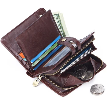 100% Genuine Leather Short Men Wallets Vintage Black Brown Multifunctional Cowhide Male Purse Coin Pocket Photo Card Holder
100% Genuine Leather Short Men Wallets Vintage Black Brown Multifunctional Cowhide Male Purse Coin Pocket Photo Card Holder