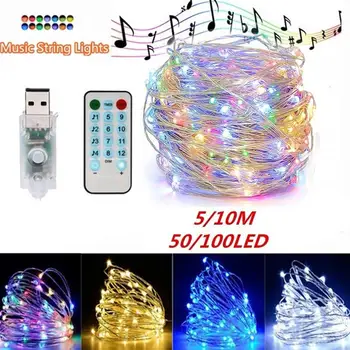 with Remote Control Creative Beautiful Music Lights String USB Lamp String LED Fairy String Lights Party Wedding Celebration
with Remote Control Creative Beautiful Music Lights String USB Lamp String LED Fairy String Lights Party Wedding Celebration