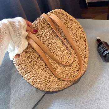 Casual Rattan Women Shoulder Bags Circle Straw Handbags Big Capacity Summer Totes Lady Round Bohemian Beach Treval Sac d4
Casual Rattan Women Shoulder Bags Circle Straw Handbags Big Capacity Summer Totes Lady Round Bohemian Beach Treval Sac d4