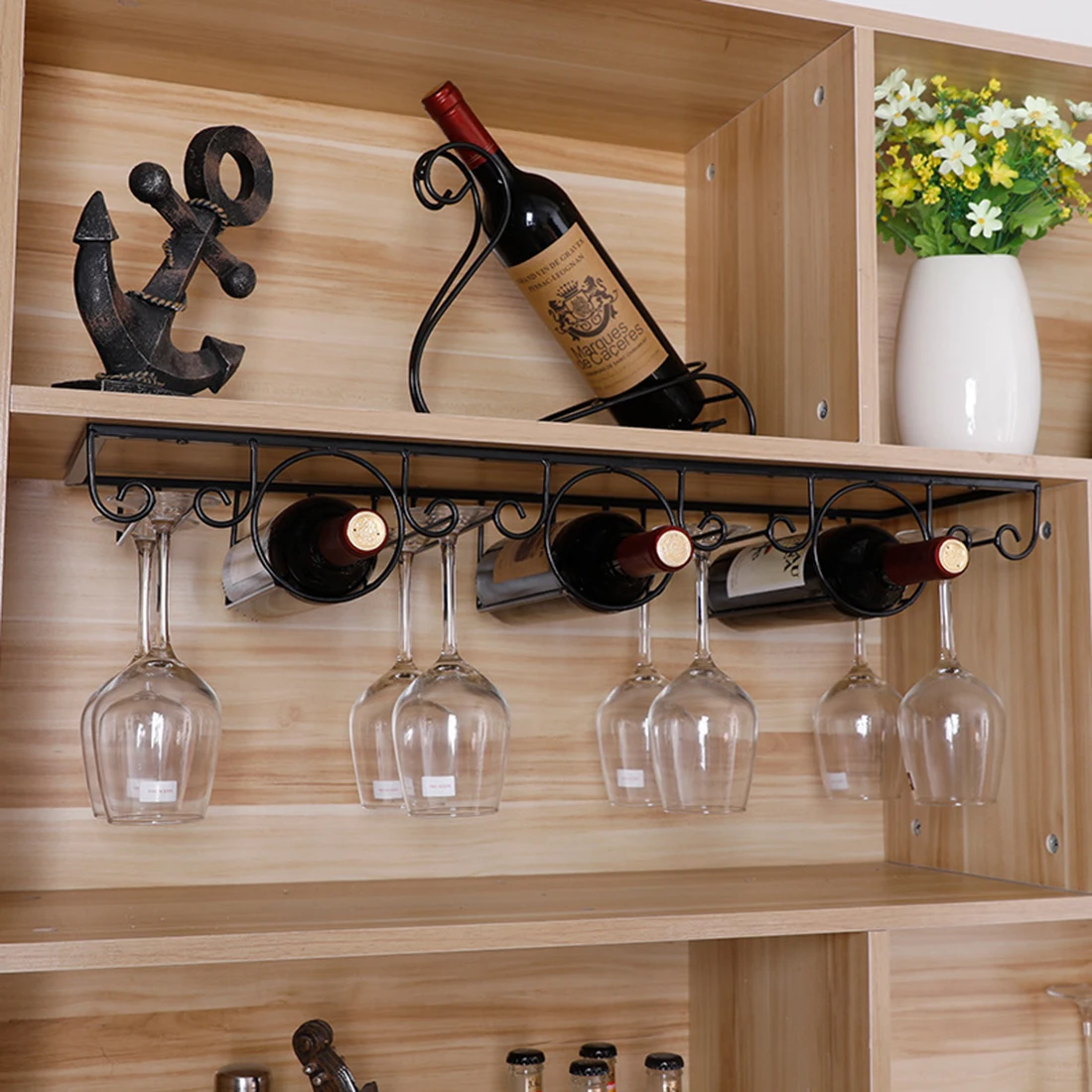 4 Rows Hanging Wine Glass Organizer Wine Storage Holder Under Cabinet Stemware Rack Hanger Holds 3 Bottles Wine Storage Racks
4 Rows Hanging Wine Glass Organizer Wine Storage Holder Under Cabinet Stemware Rack Hanger Holds 3 Bottles Wine Storage Racks