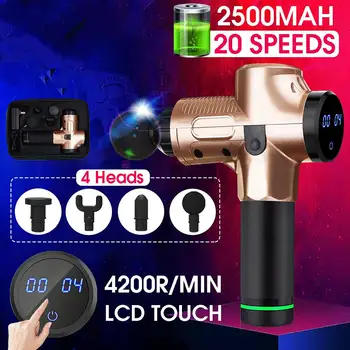 New 20 Gear LCD Display Massage Gun Rechargeable Deep Tissue Percussion Muscle Massager for Pain Relief Electric Body Massager
New 20 Gear LCD Display Massage Gun Rechargeable Deep Tissue Percussion Muscle Massager for Pain Relief Electric Body Massager