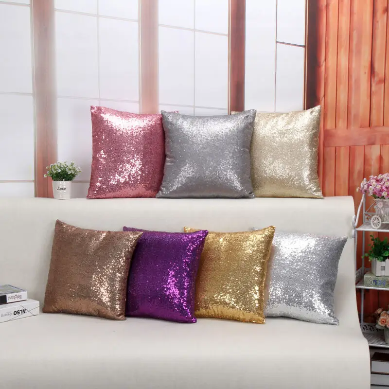 Solid Glitter Sequins Throw Pillow Case Cafe Home Decor Square Cushion Cover
Solid Glitter Sequins Throw Pillow Case Cafe Home Decor Square Cushion Cover