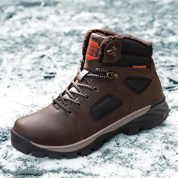 Men boots Brand Winter Snow Shoes Warm Super Men High Quality Waterproof Leather Sneakers Outdoor Male Hiking Boots Work Shoes 
Men boots Brand Winter Snow Shoes Warm Super Men High Quality Waterproof Leather Sneakers Outdoor Male Hiking Boots Work Shoes