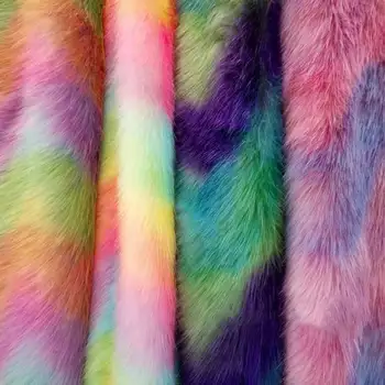 Faux fur weft knitted rainbow wool imitation artificial fur Colorful long-haired fox fur Autumn and winter color fox fur fabric
Faux fur weft knitted rainbow wool imitation artificial fur Colorful long-haired fox fur Autumn and winter color fox fur fabric