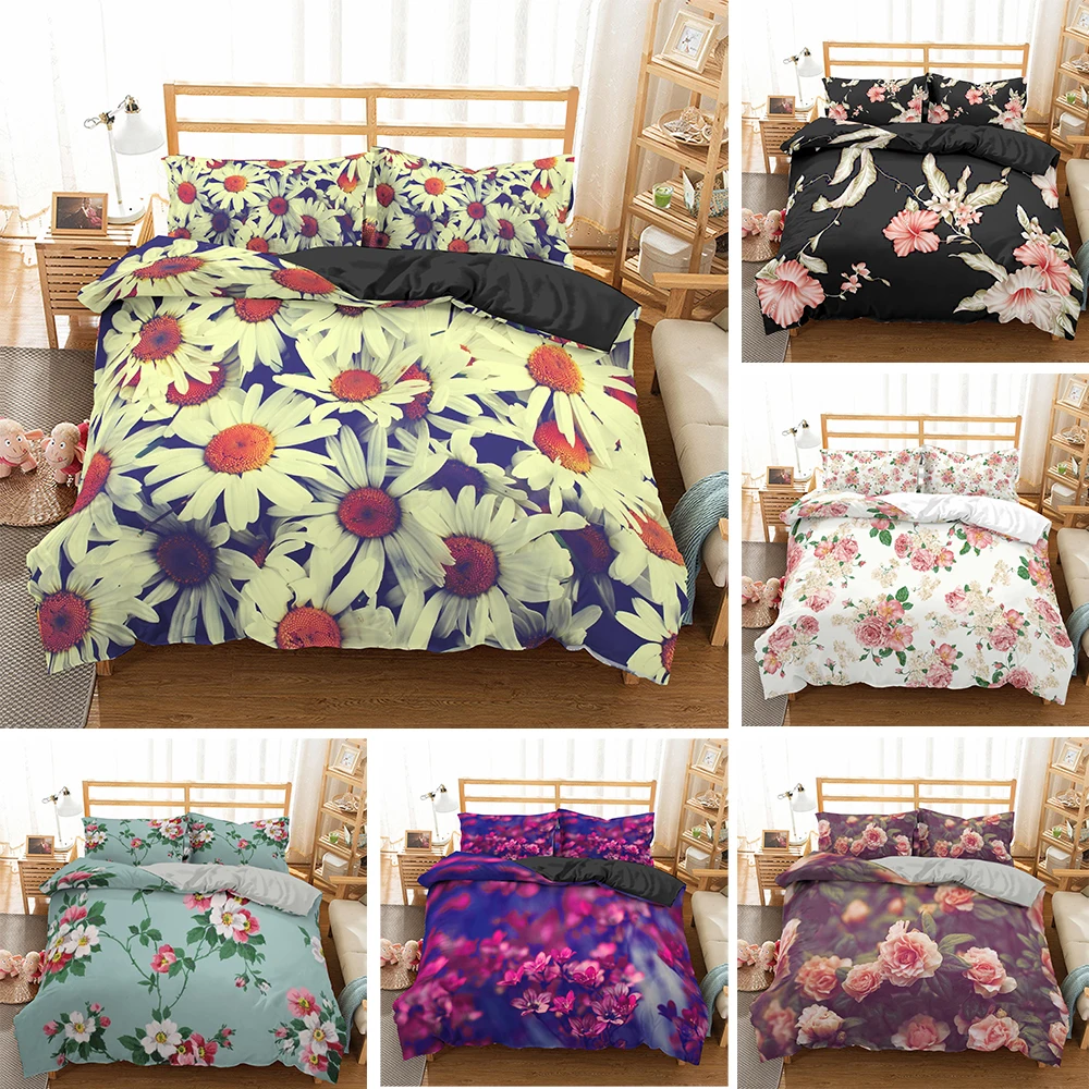 Nordic Spring Daisy 3D Flower Printed Bedding Set King Size Quilt Cover Bed Linen Set with Pillowcase Floral Double Bedding
Nordic Spring Daisy 3D Flower Printed Bedding Set King Size Quilt Cover Bed Linen Set with Pillowcase Floral Double Bedding
