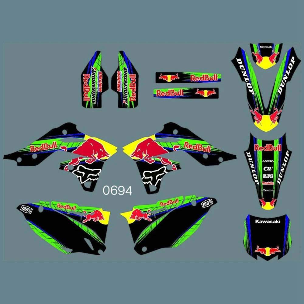 For KAWASAKI KXF250 2013-2016 Graphics Decals Stickers Custom Number Name 3M Full Motorcycle Backgrounds Stickers Accessories
For KAWASAKI KXF250 2013-2016 Graphics Decals Stickers Custom Number Name 3M Full Motorcycle Backgrounds Stickers Accessories