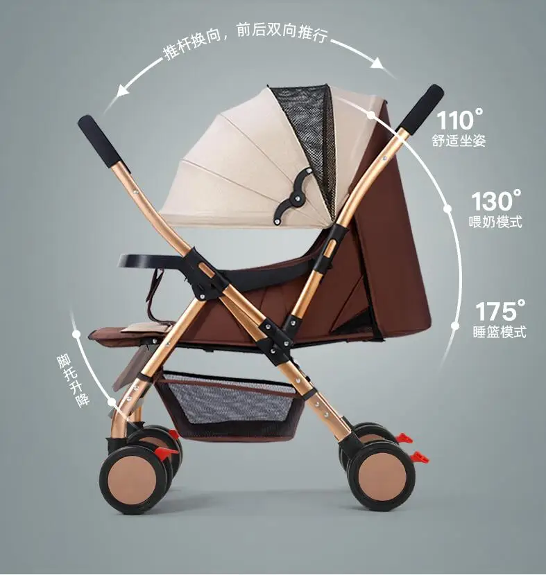 Baby stroller can sit and lie down light folding baby umbrella car four wheel shock absorber children's trolley
Baby stroller can sit and lie down light folding baby umbrella car four wheel shock absorber children's trolley