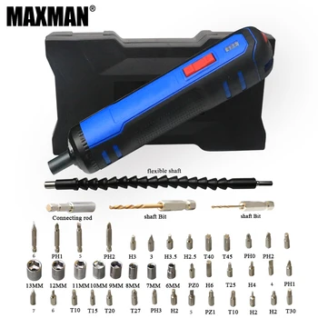 Powered Cordless Electric Screwdriver set-43 bits, Multi-function 4.2V Variable Speed cordless screwdriver with LED Light
Powered Cordless Electric Screwdriver set-43 bits, Multi-function 4.2V Variable Speed cordless screwdriver with LED Light